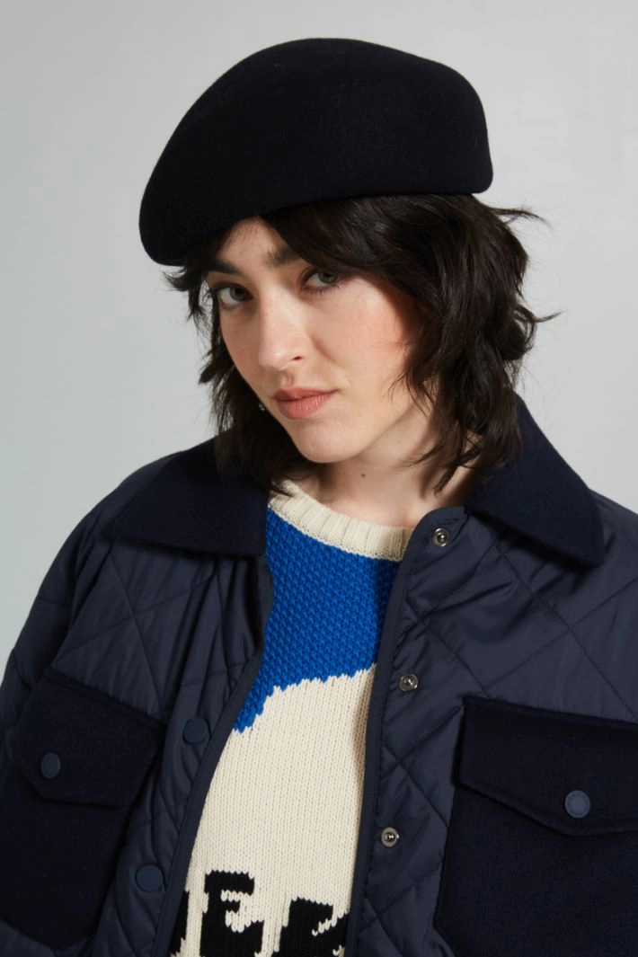 Wool dome hat - BLUE