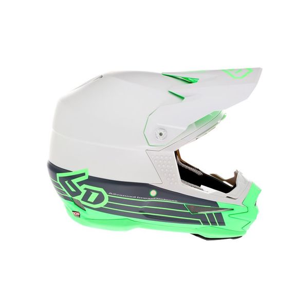 Casque cross 6D Helmets ATR-1 SPLIT NEON GREEN 2023 - Blanc / VertRef : DH0011