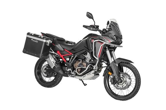 Touratech ZEGA Pro 38/45 suitcase - Gray support included - Black anodizedRef: Trt01775A / 01-403-5737-0