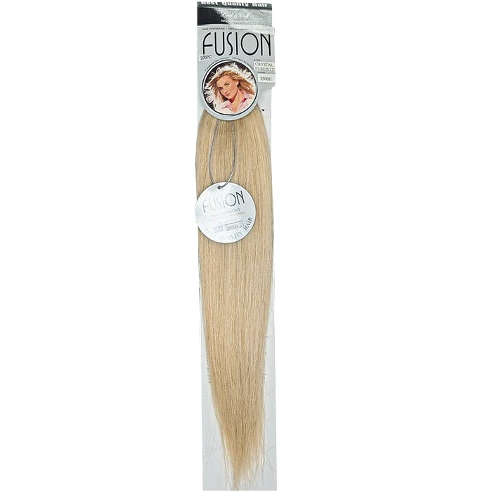 Lord & Cliff Glue Tip 100% Remy Human Hair Extension Weave - CRYSTAL FUSION STRAIGHT 12/16/20