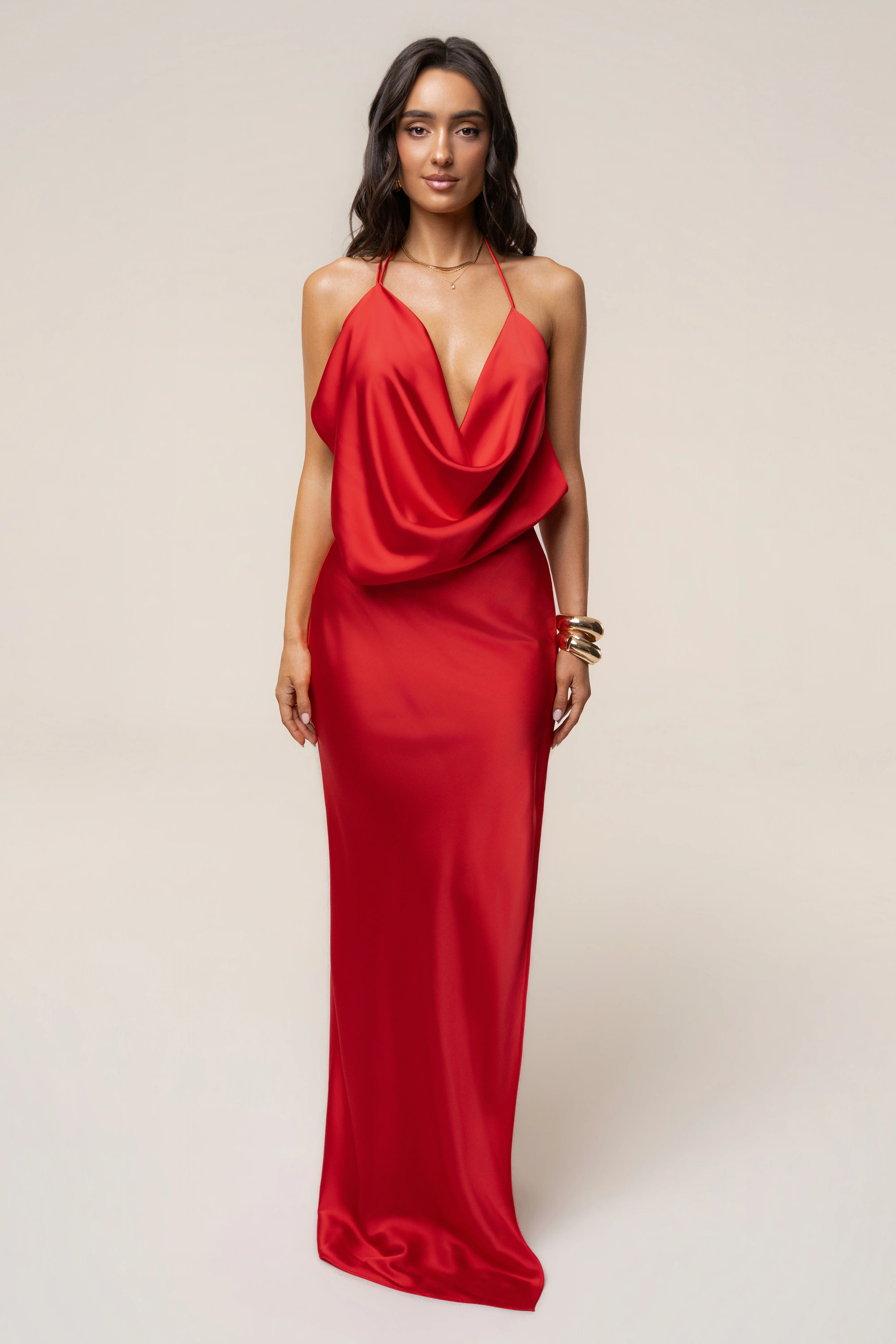 Tangerine Delmara Cowl Maxi Dress