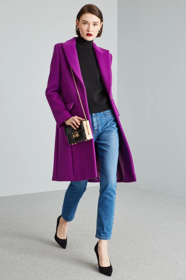 Single button coat - CYCLAMEN