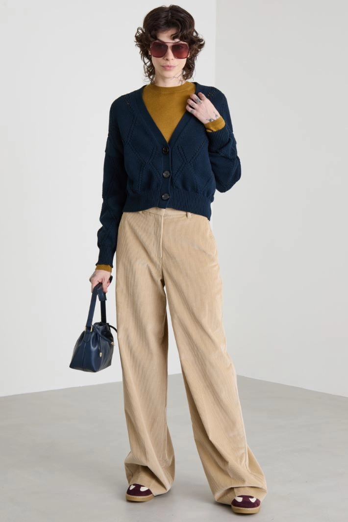 Cotton cardigan - NIGHT BLUE