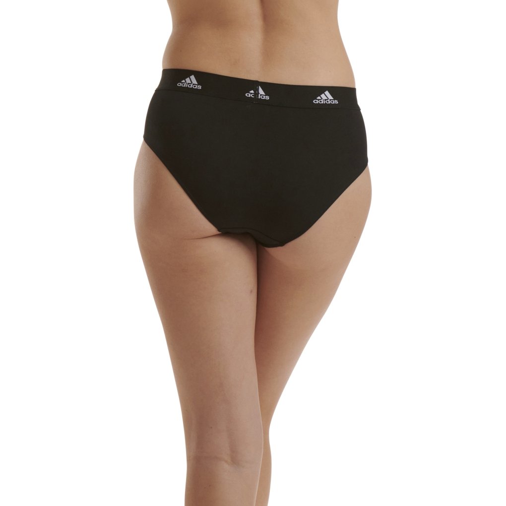 adidas Sports Underwear Cotton Logo Bikini Women - 3 Pack - 000-black