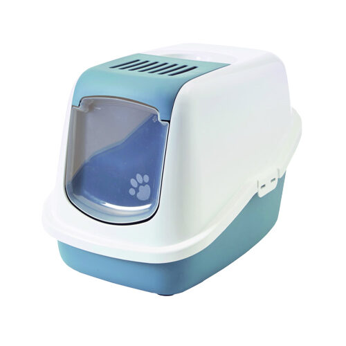 Savic Nestor Earth Litter Box - Blue/White - 56 x 39 x 38,5 cm
