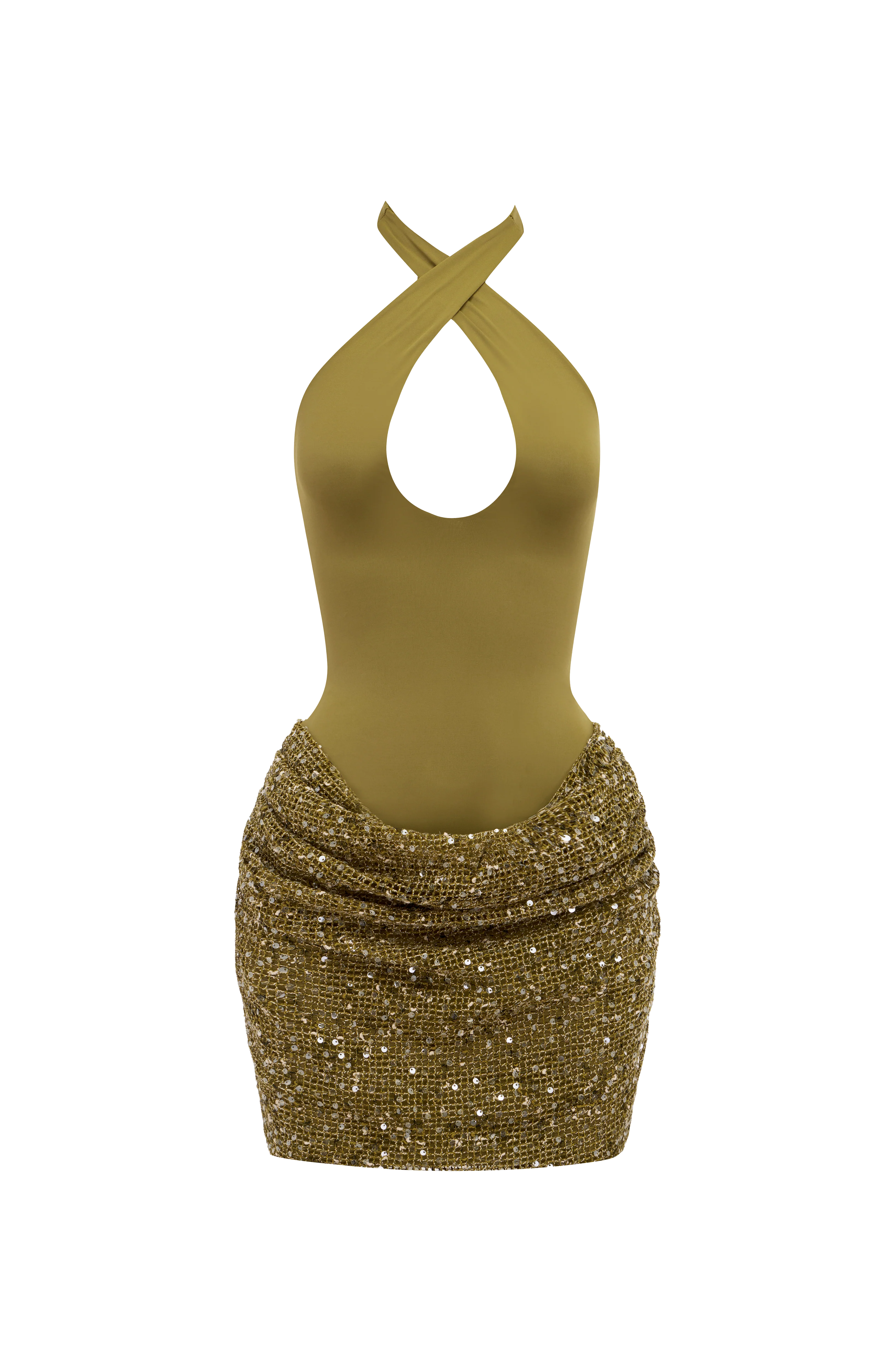 Solea Mini Dress - Deep Olive
