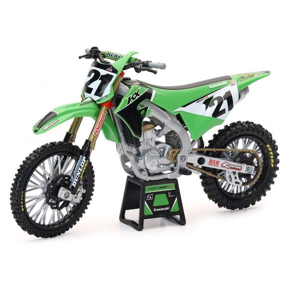 Miniature Newray Motorcycle Kawasaki 450 Kx Jason Anderson - Scale 1/12° - Green / GreenRef: NRY0046 / 58413