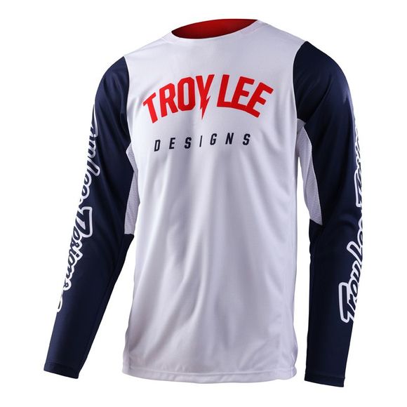 TroyLee design GP PRO BOLTZ 2023 cross jersey - White / BlueRef: TRL0959