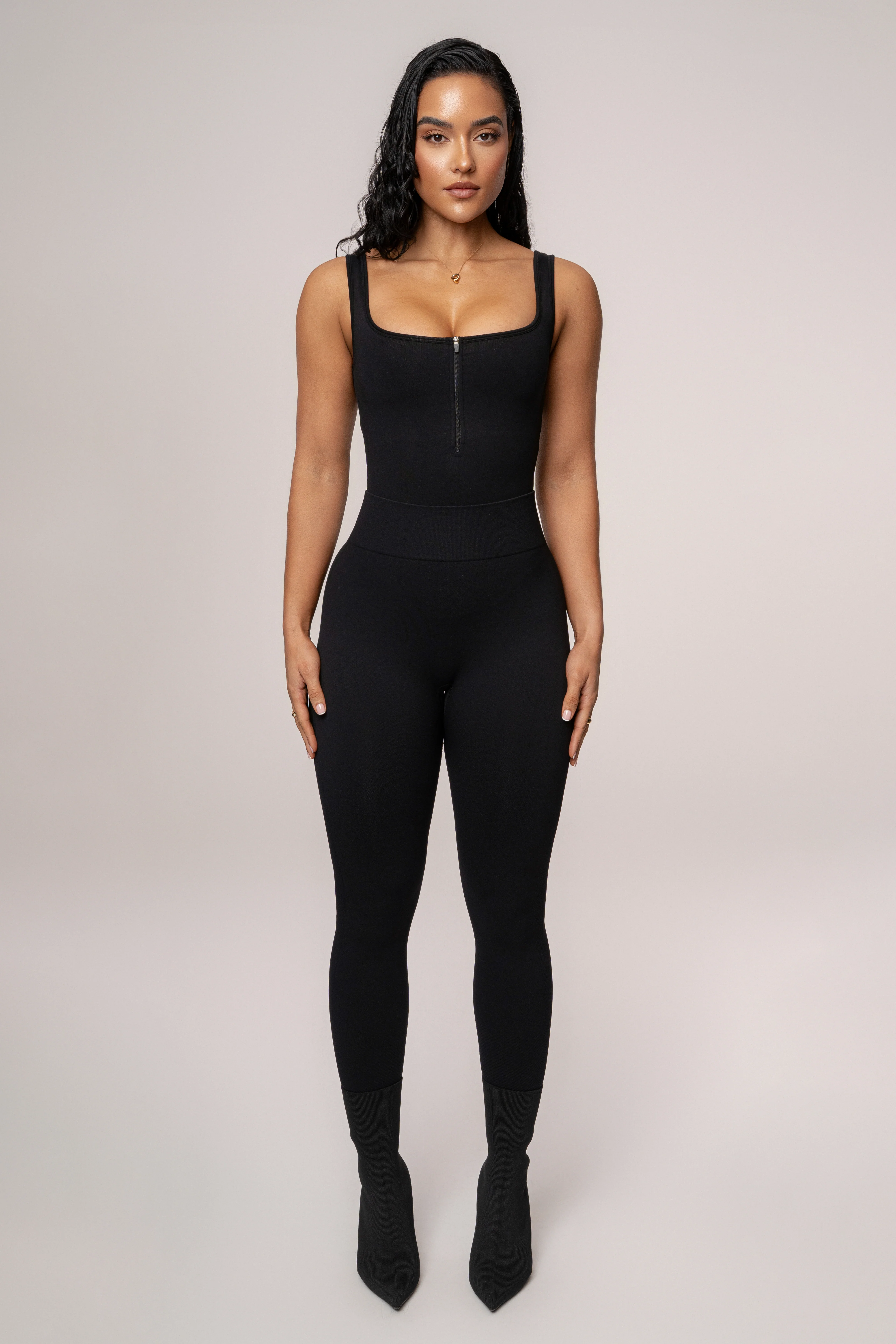 Black Grounded Bodysuit
