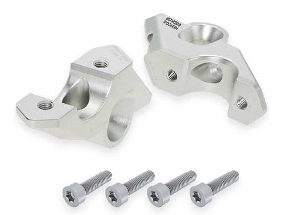 Hepco & Becker handlebar riser with offset 30 mm high and 33 mm back - silverBMW 1300 R 1300 GS - 2023 - 2025Ref: Hbe05011A / 42456532 00 09