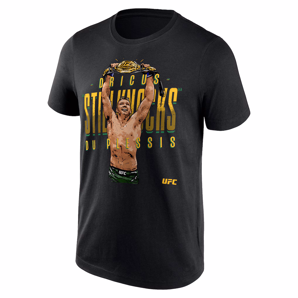 UFC Dricus Du Plessis Stillknocks Champ T-Shirt - Black - Mens