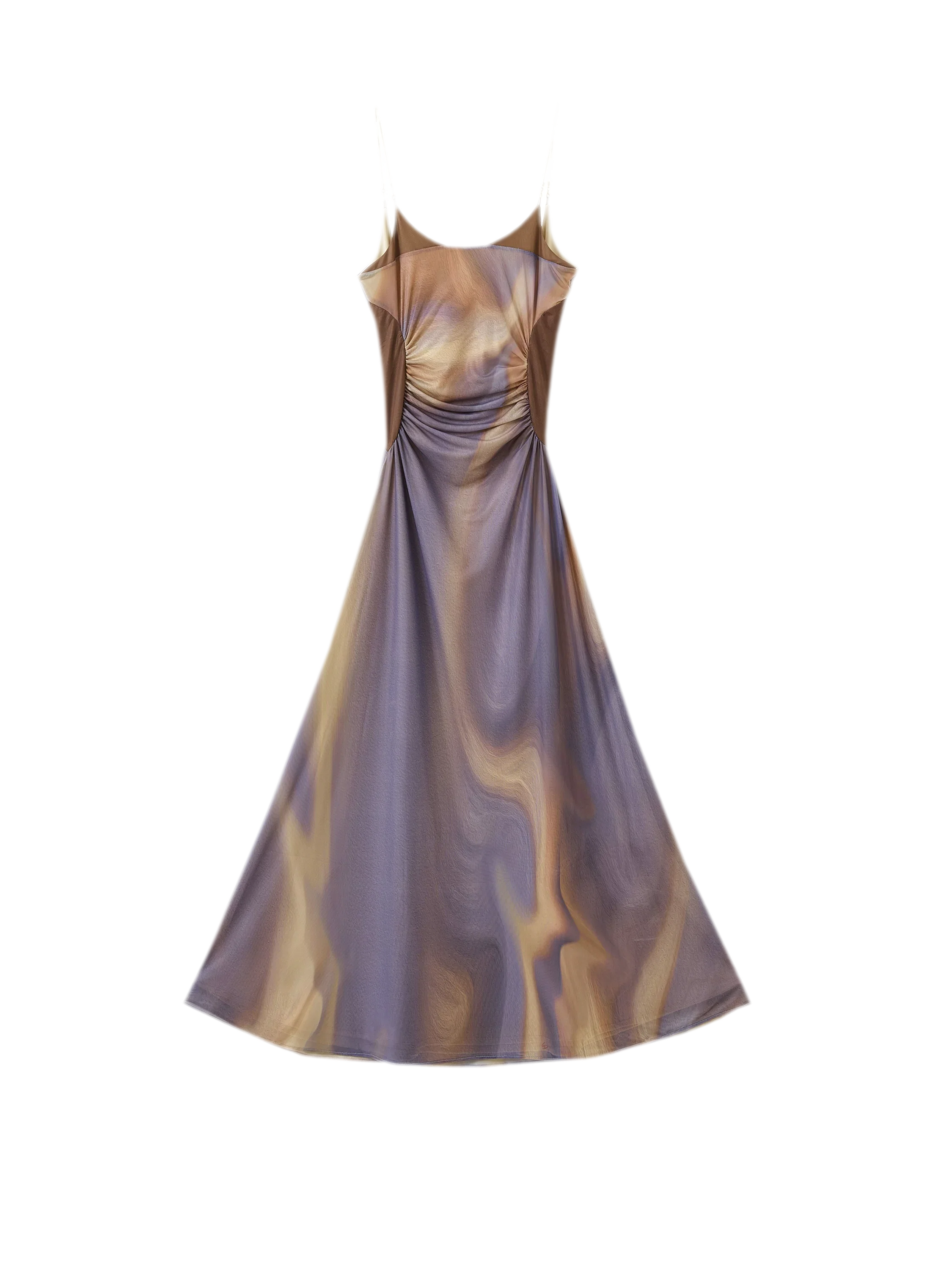 City Island Diary Colorblock Off-Shoulder Slip Dress