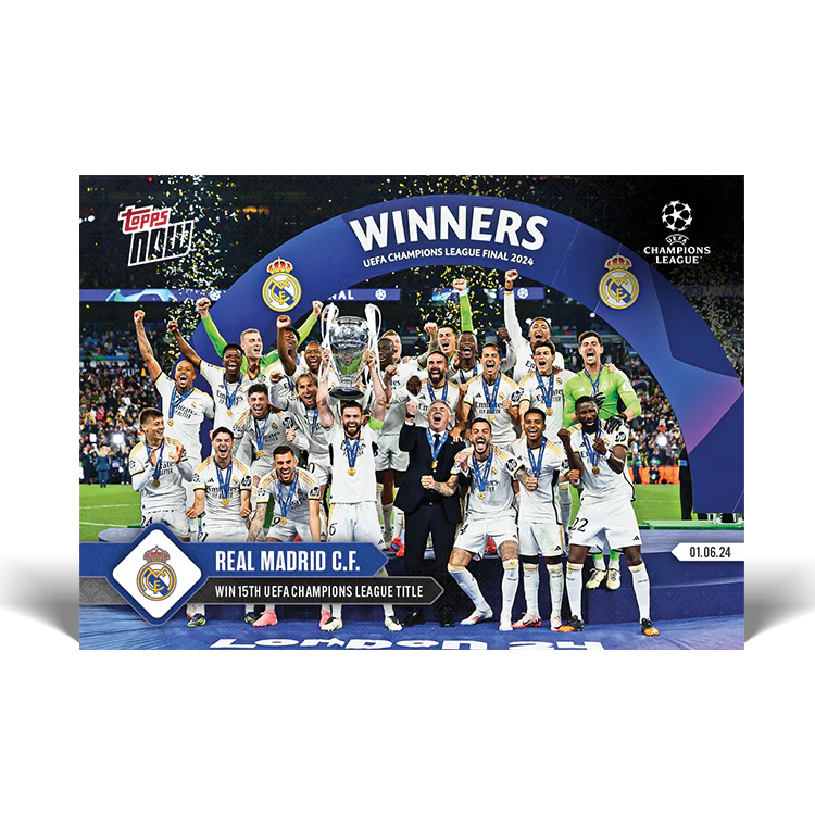 Real Madrid C.F. - Secure 15th UEFA Champions League Title - 23/24 UCL TOPPS NOW® Card 135