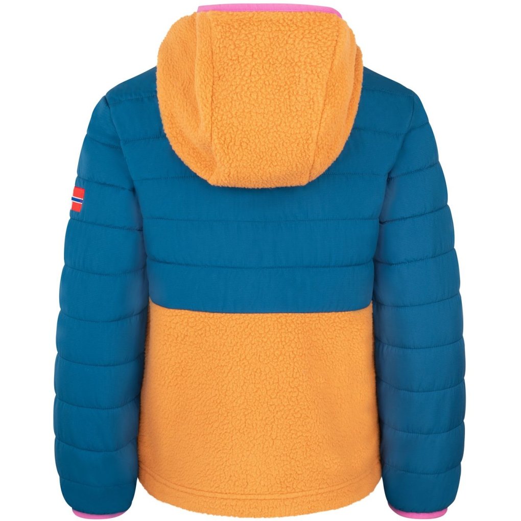 Trollkids Romsdalen Jacket Kids - Almond/Madeira Blue/Bright Berry