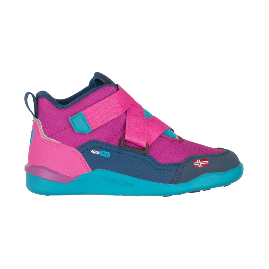 Trollkids Nordfjord Winter Barefoot Hiker Kids - Bright Berry/Light Magenta/Dark Turquoise