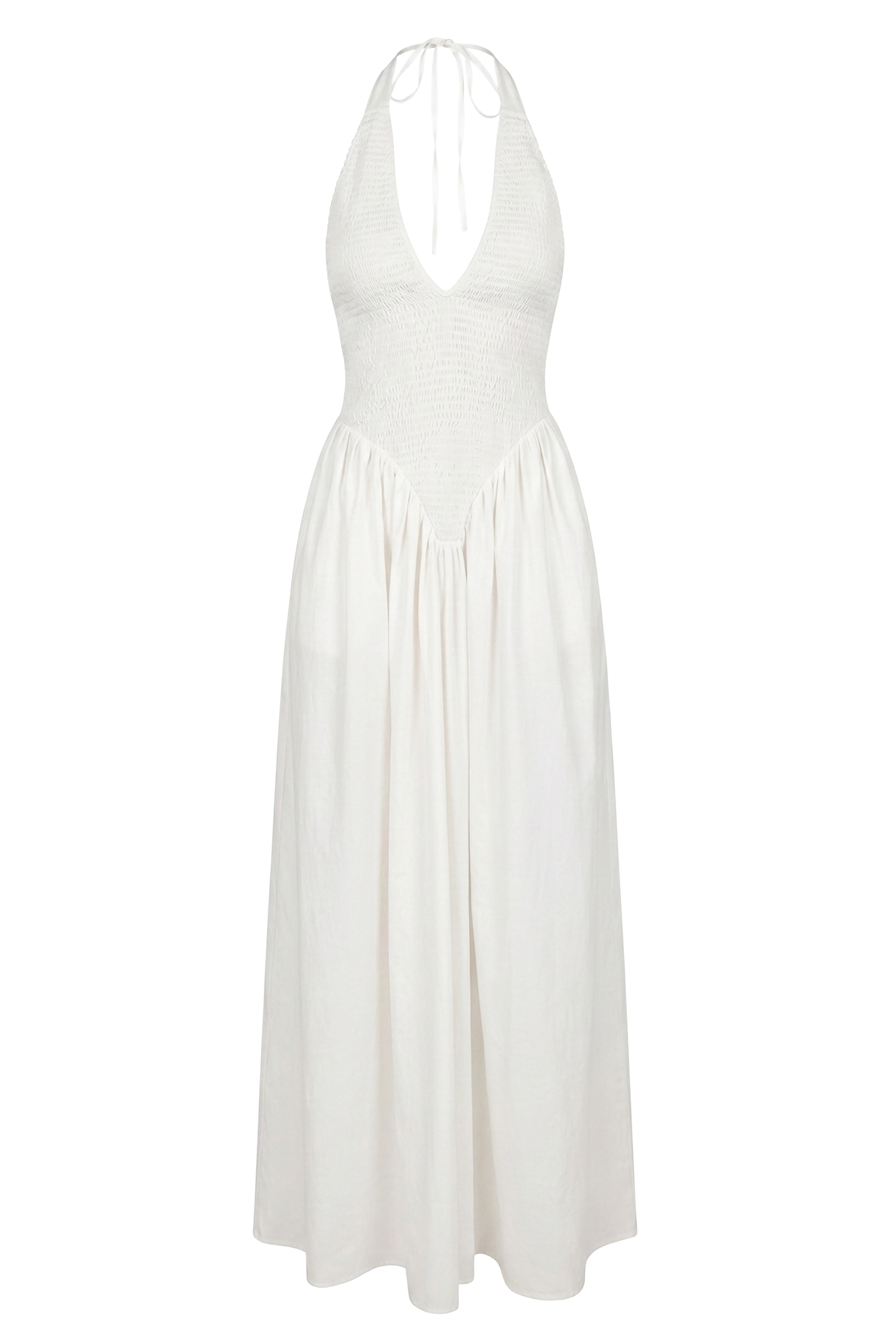 Ivory Madrid Halter Maxi Dress