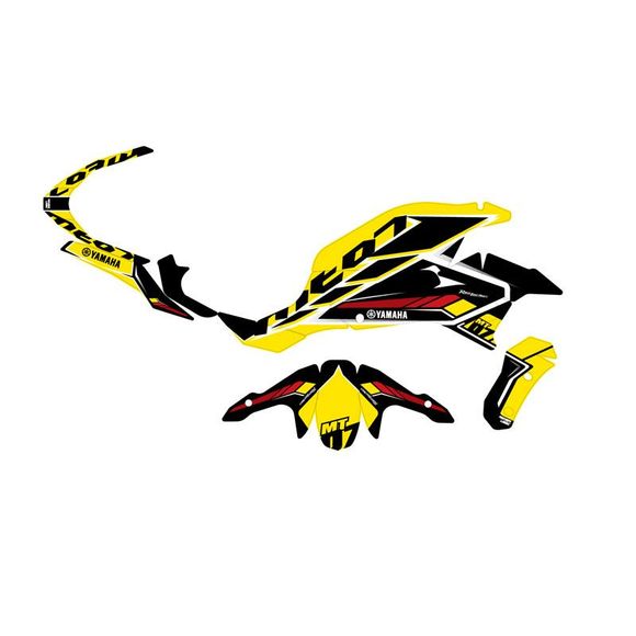 RiderUnik CORP YELLOW deco kitRef: ru0592 / mt07-corpj