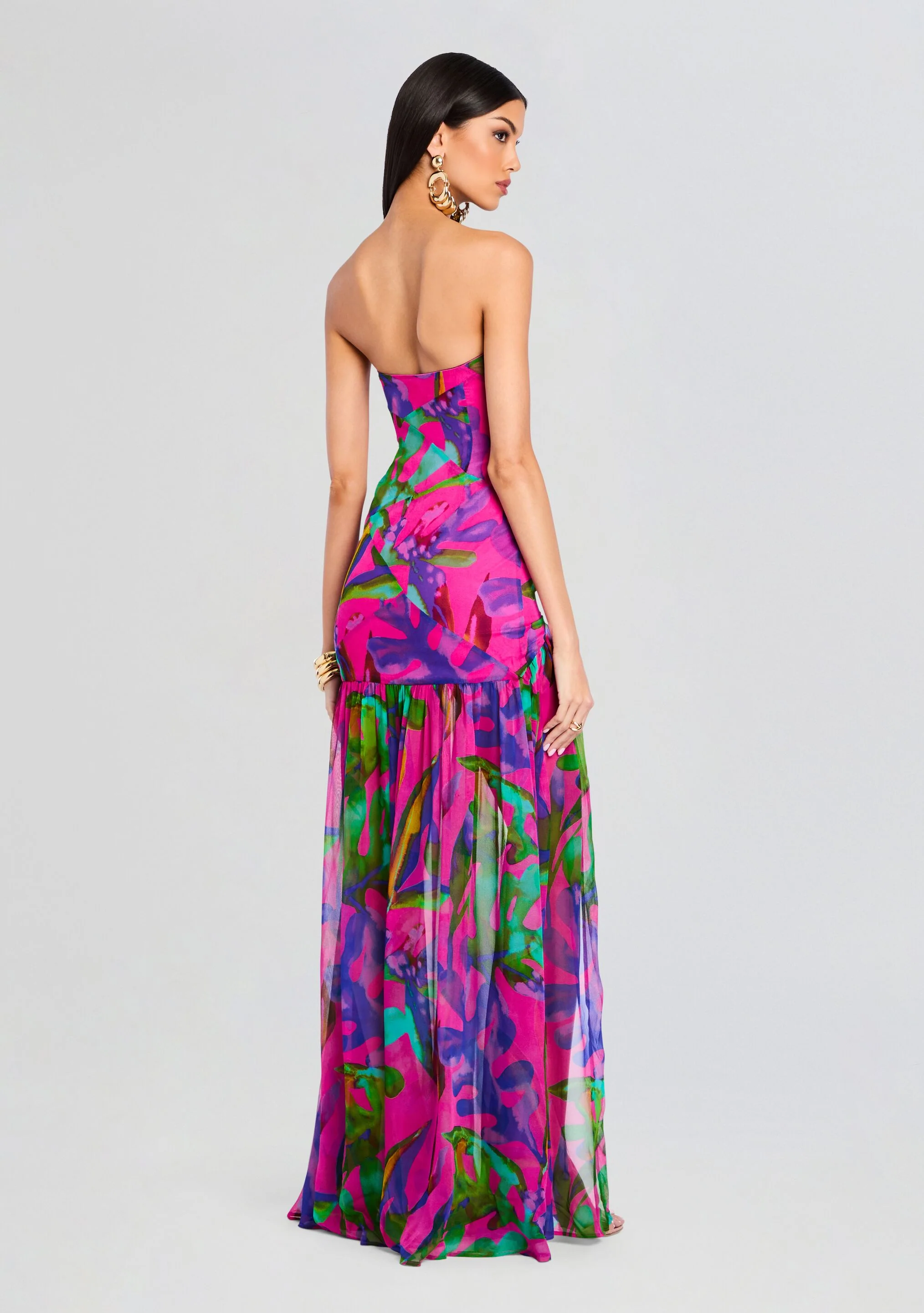 Nicole Silk Chiffon Dress