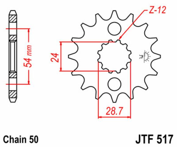 JT. Standard steel 517 - 530Ref: Jtc01130A / 1077412002
