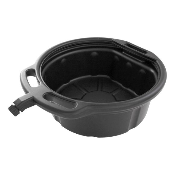 Bike It 16-LITER Draining Pan with Spout and Handles - Universal - BlackRef: BIK0039 / OILPAN16