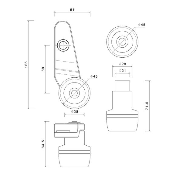 Rizoma Frame Sliders KIT - BlueRef: RZ1075
