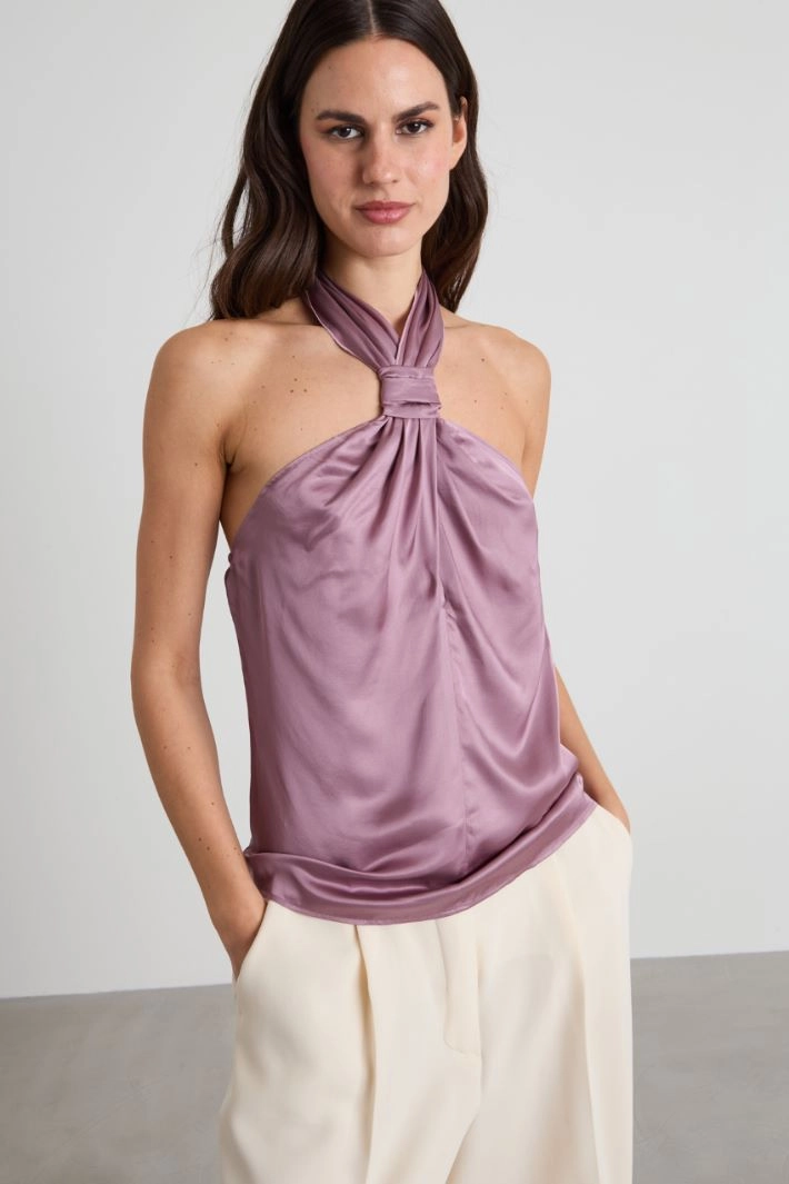 Halter neck top - MAUVE