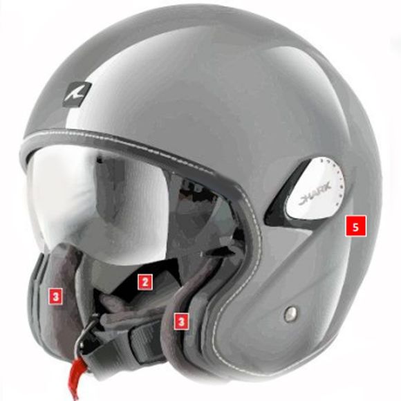 Shark HERITAGE helmet side plate - GrayRef: sh1123 / fx7910palutu