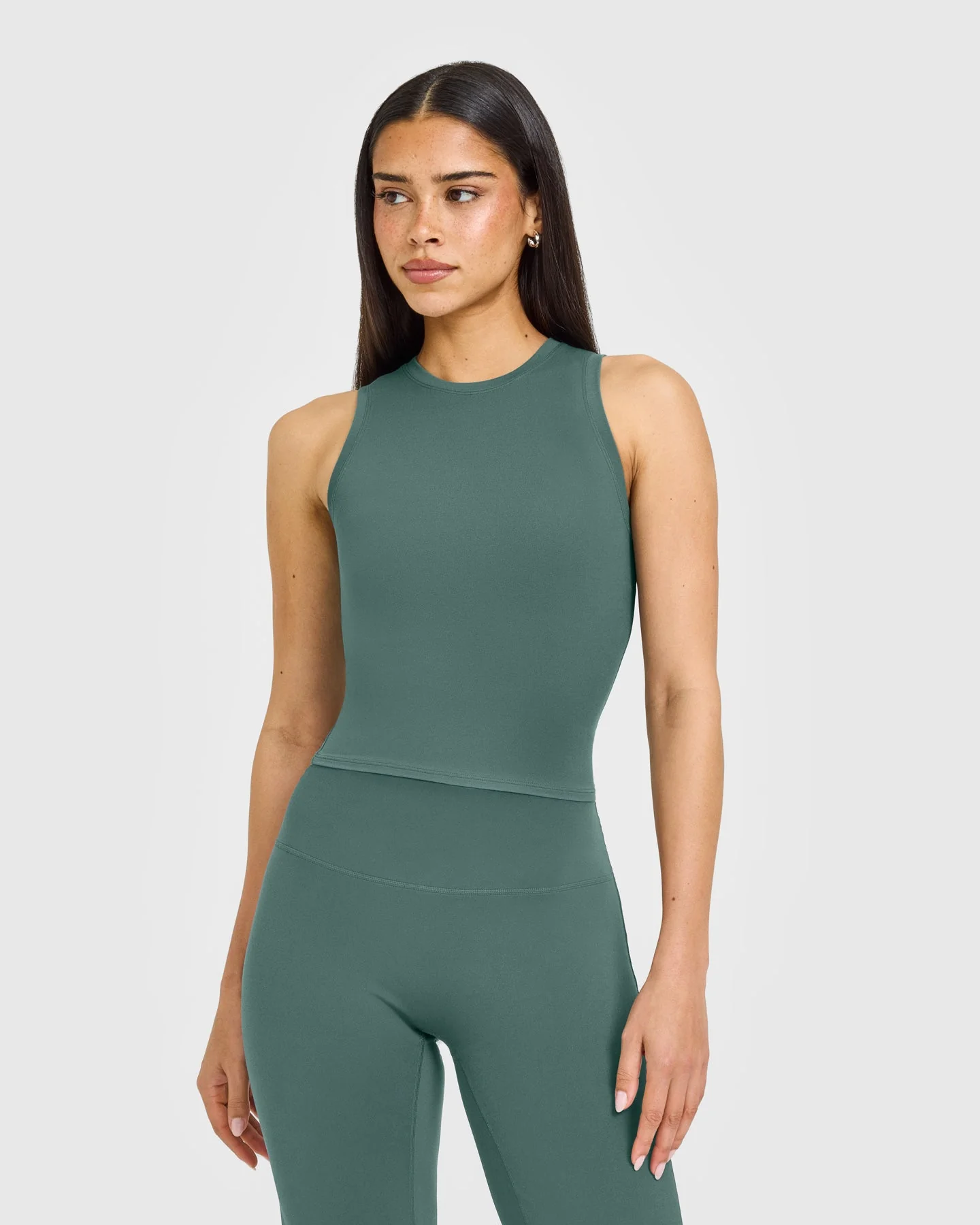 SoftMotion™ High Neck Mid Vest with White Logo | Iced Green