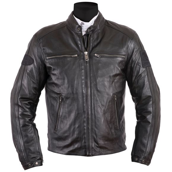 Helstons Ace motorcycle jacket - RAG leather - BlackRef: HS0325