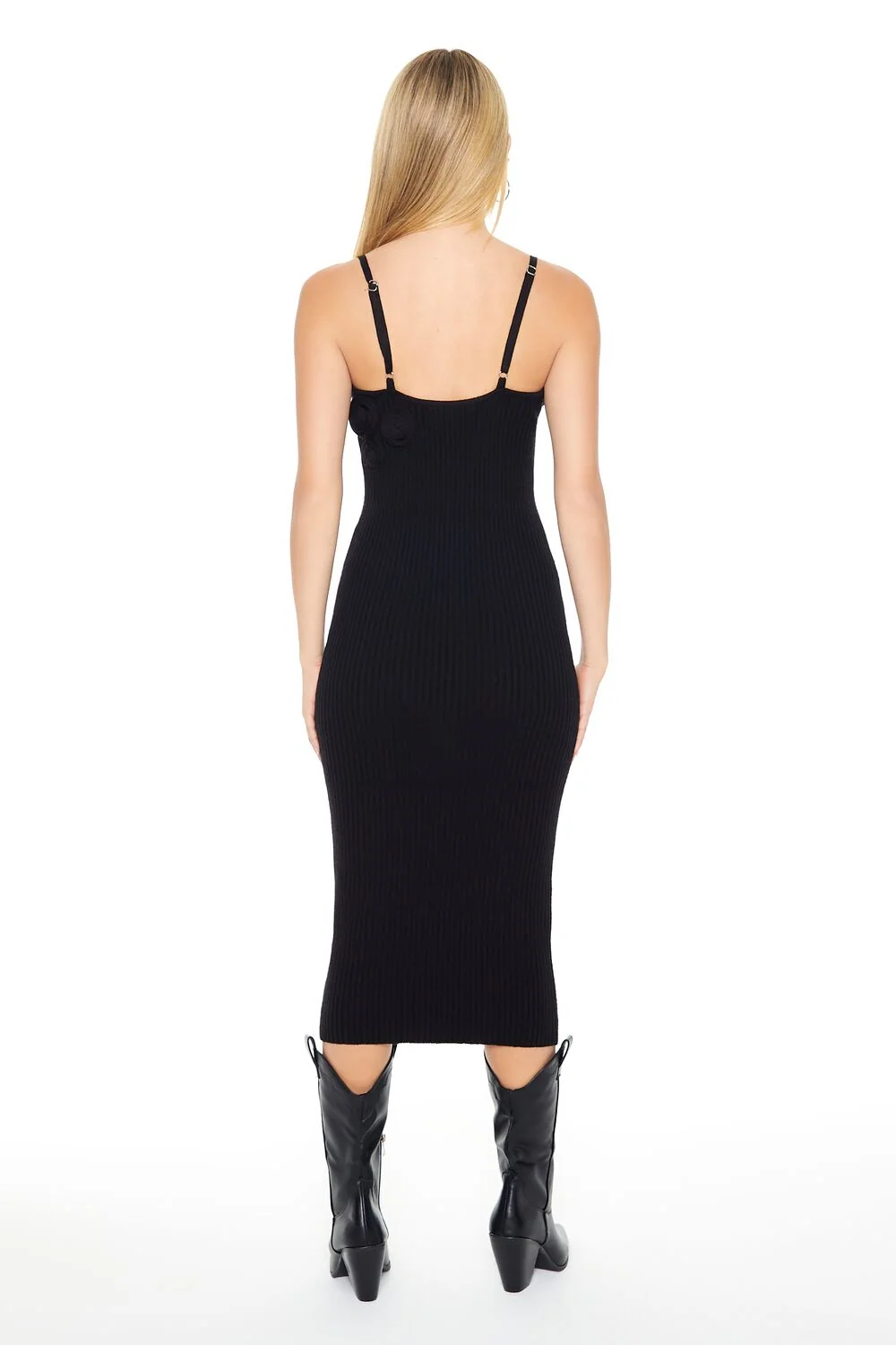 Crochet Rosette Cami Midi Dress