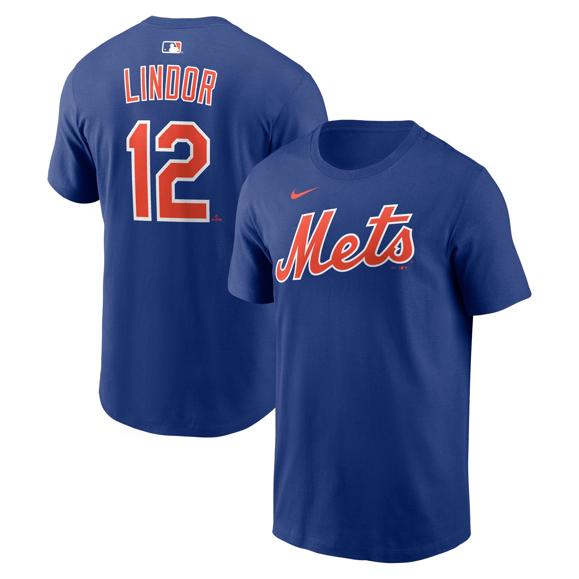 Francisco Lindor #12 New York Mets Player MLB T-Shirt Blue