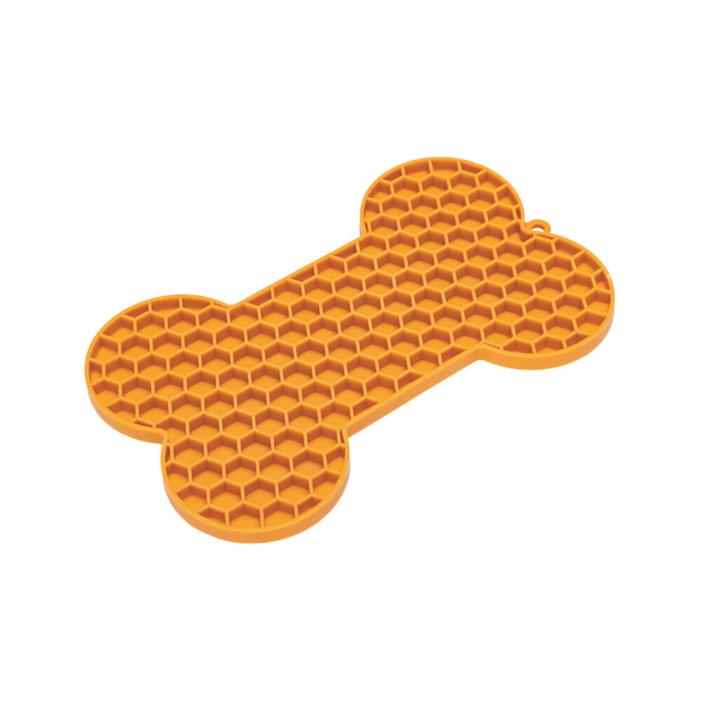 Beeztees Lick Mat Bone - Orange
