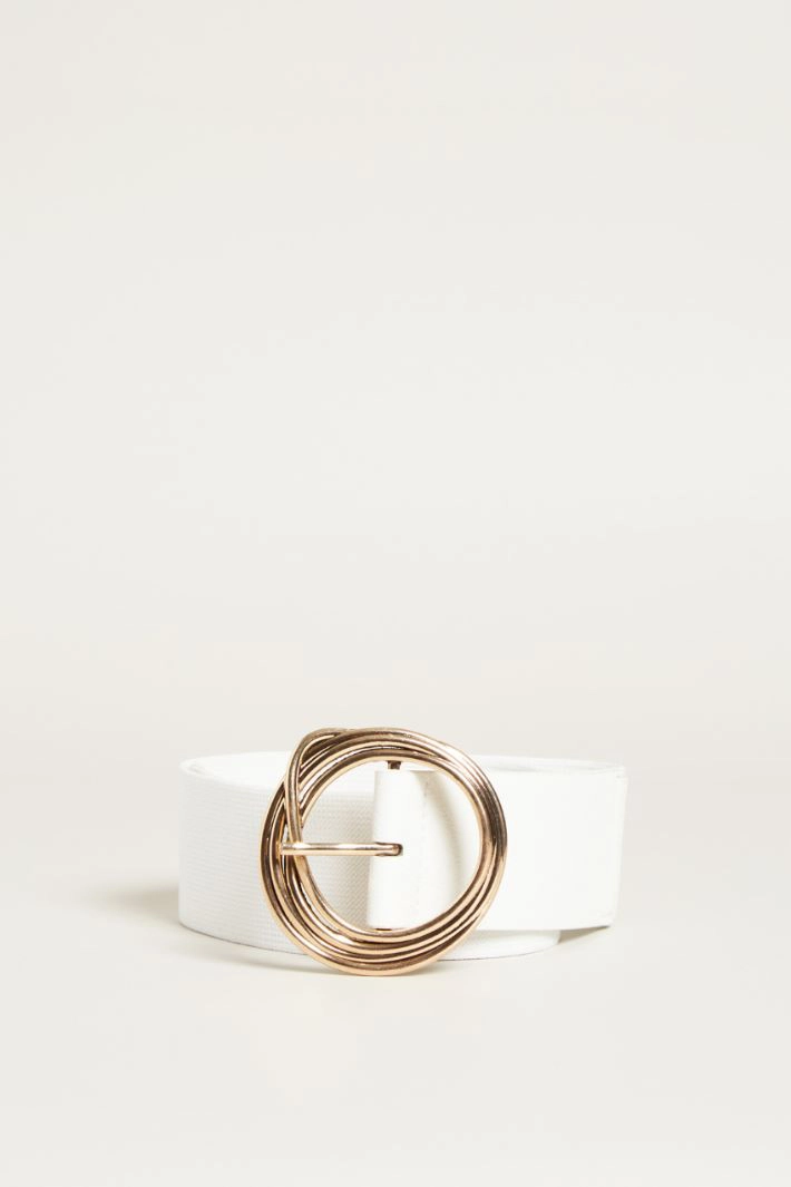 Leather belt - WHITE