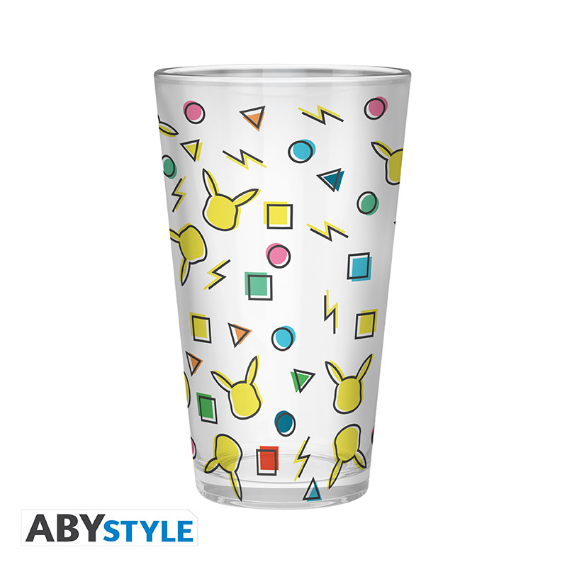 POKEMON Large Glass Pikachu pattern