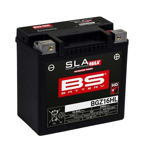 Battery BS Battery SLA MAX BGZ16HL (FA) firm Type Acid Maintenance free/ready to useRef: BSB0010 / 1125738