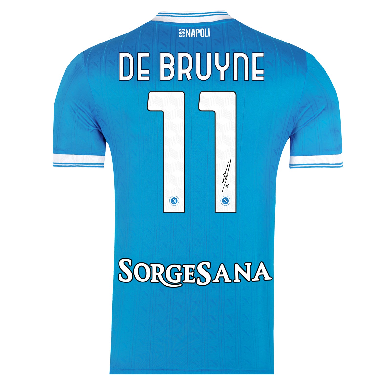 SSC Napoli Match Jersey Home 2025/2026 Signed by De Bruyne in Premium Box