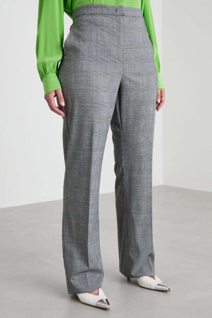 Wool batavia trousers - GREY