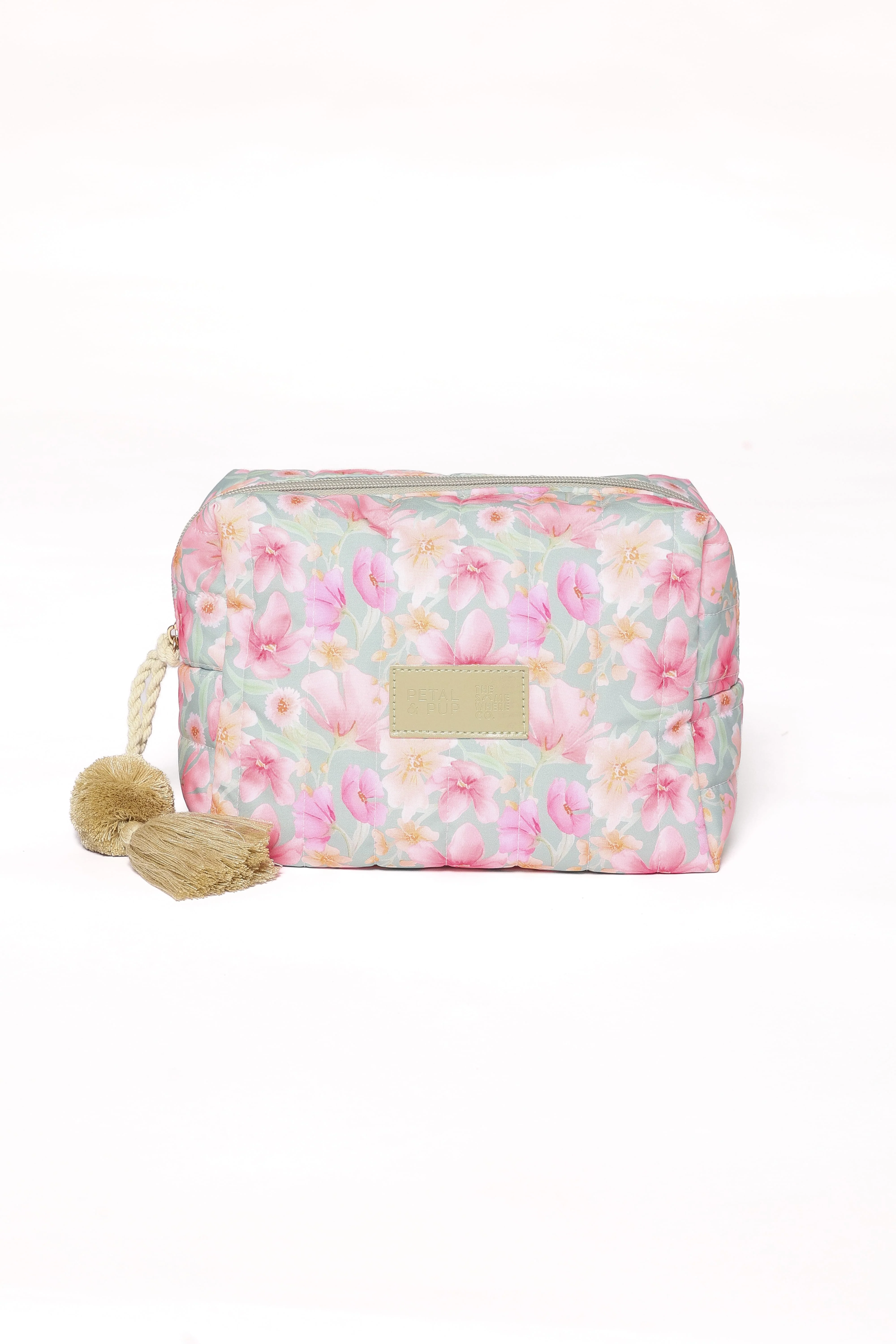 Cosmetic Case - Sage Wildflowers