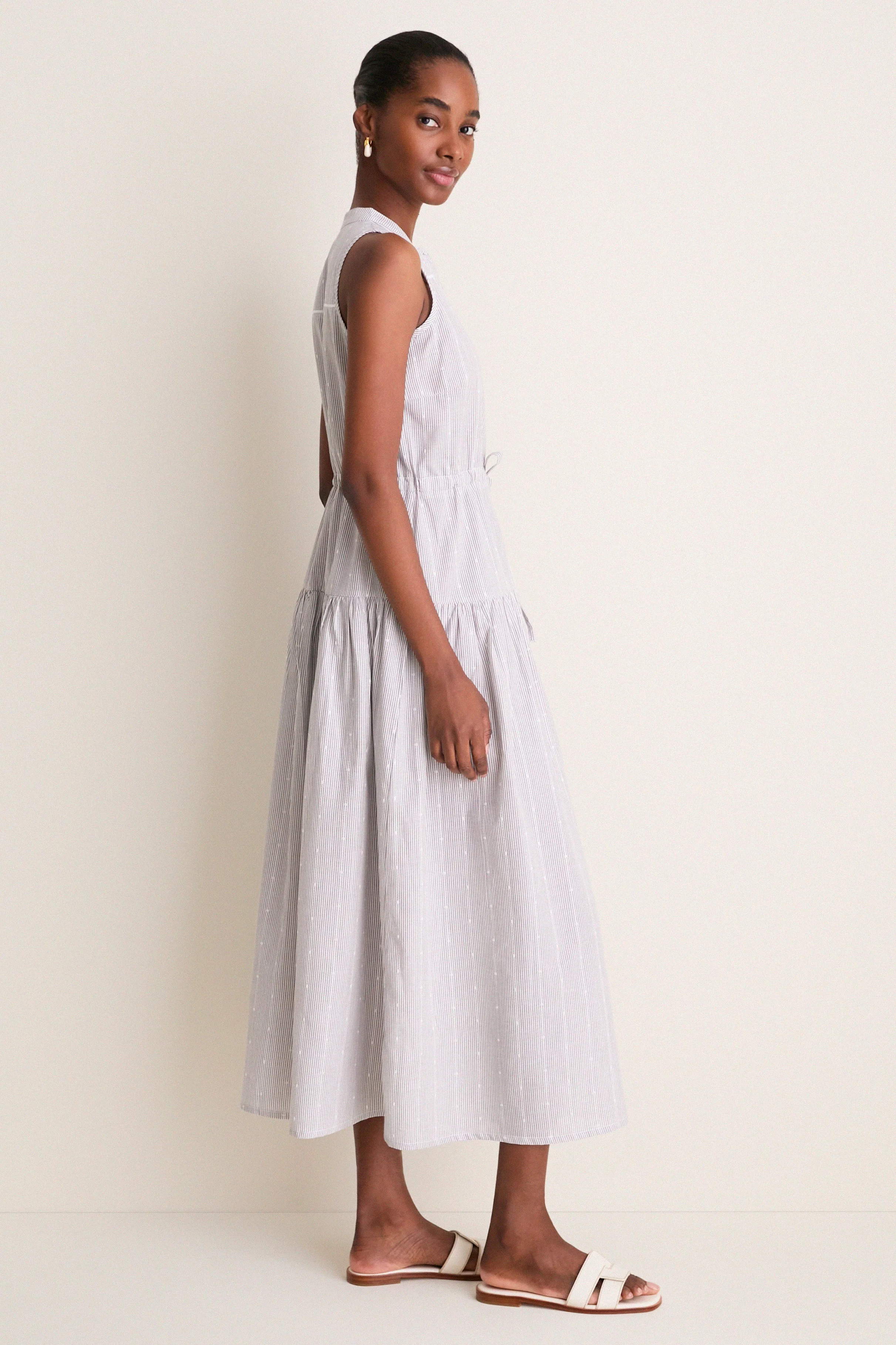 James Stripe Lucy 4 Basque Sleeveless Dress