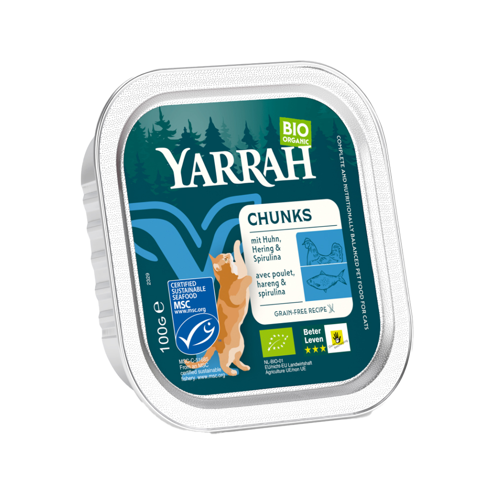 Yarrah - Cat Food Chunks with Fish Bio - 16x 100g