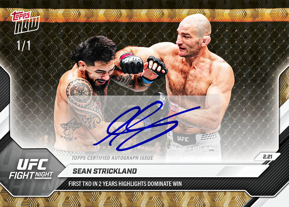 Sean Strickland - 2026 UFC Topps NOW® - Card 7 - PR: 1101