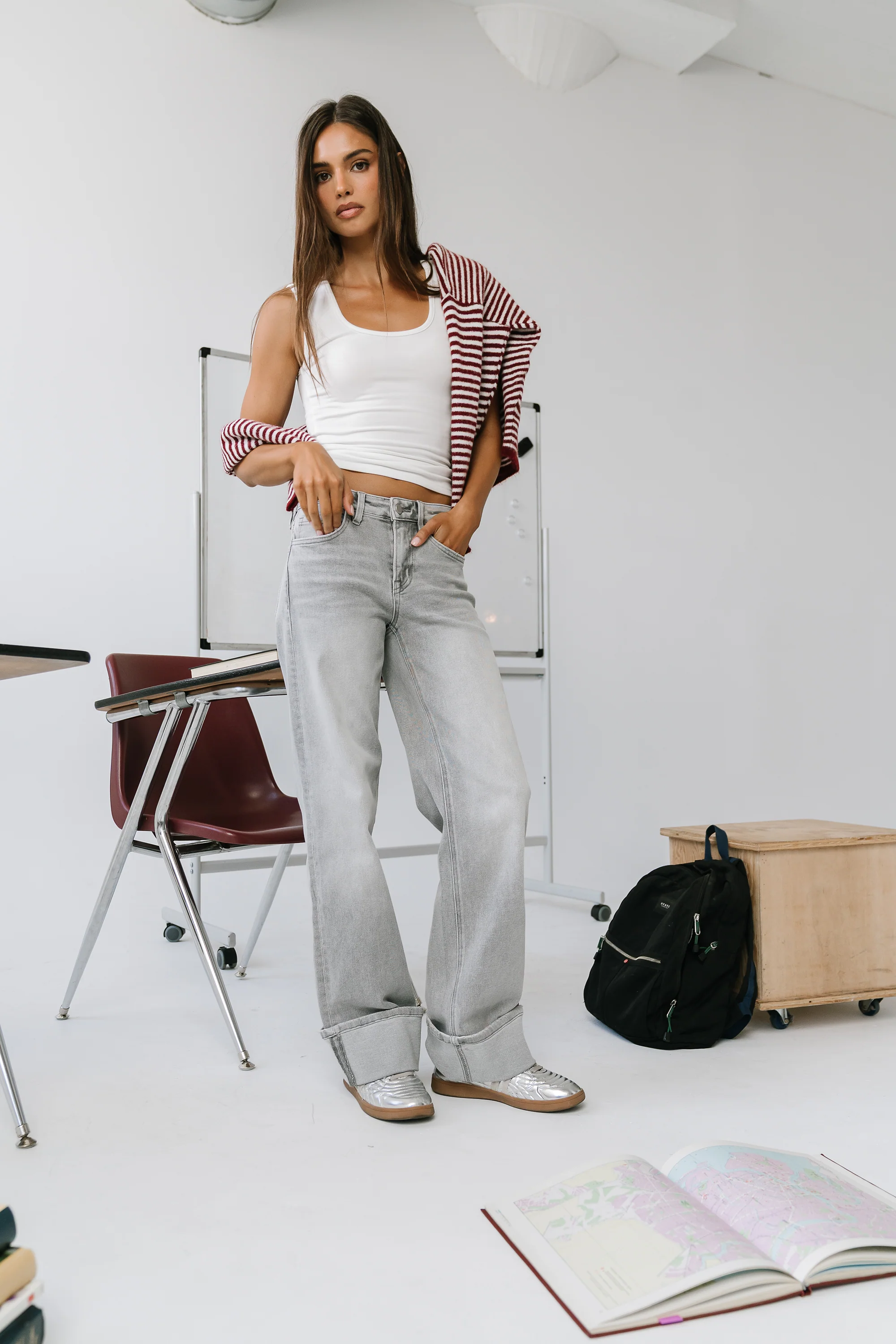 Vinnie Mid Rise Wide Leg Jeans