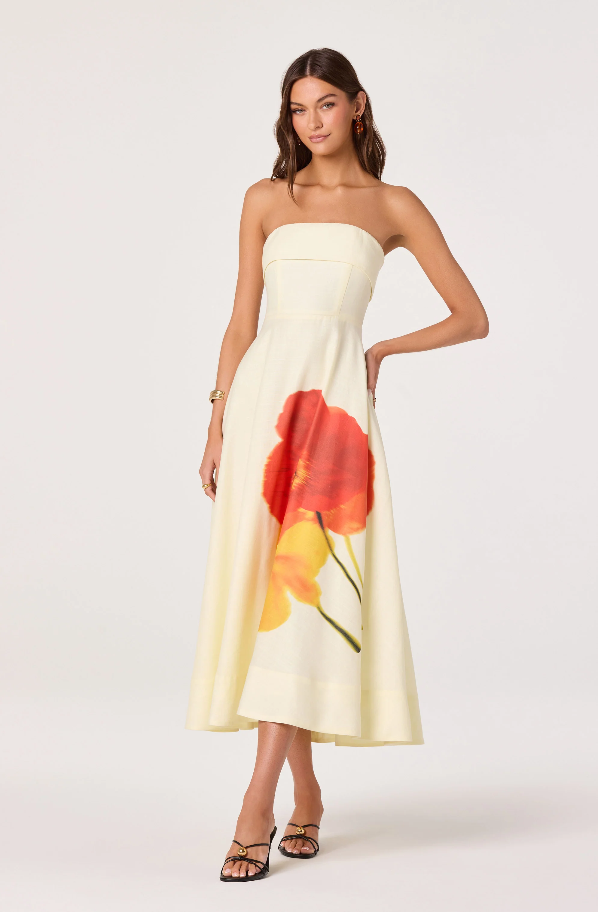 Ximena Floral Strapless Maxi Dress