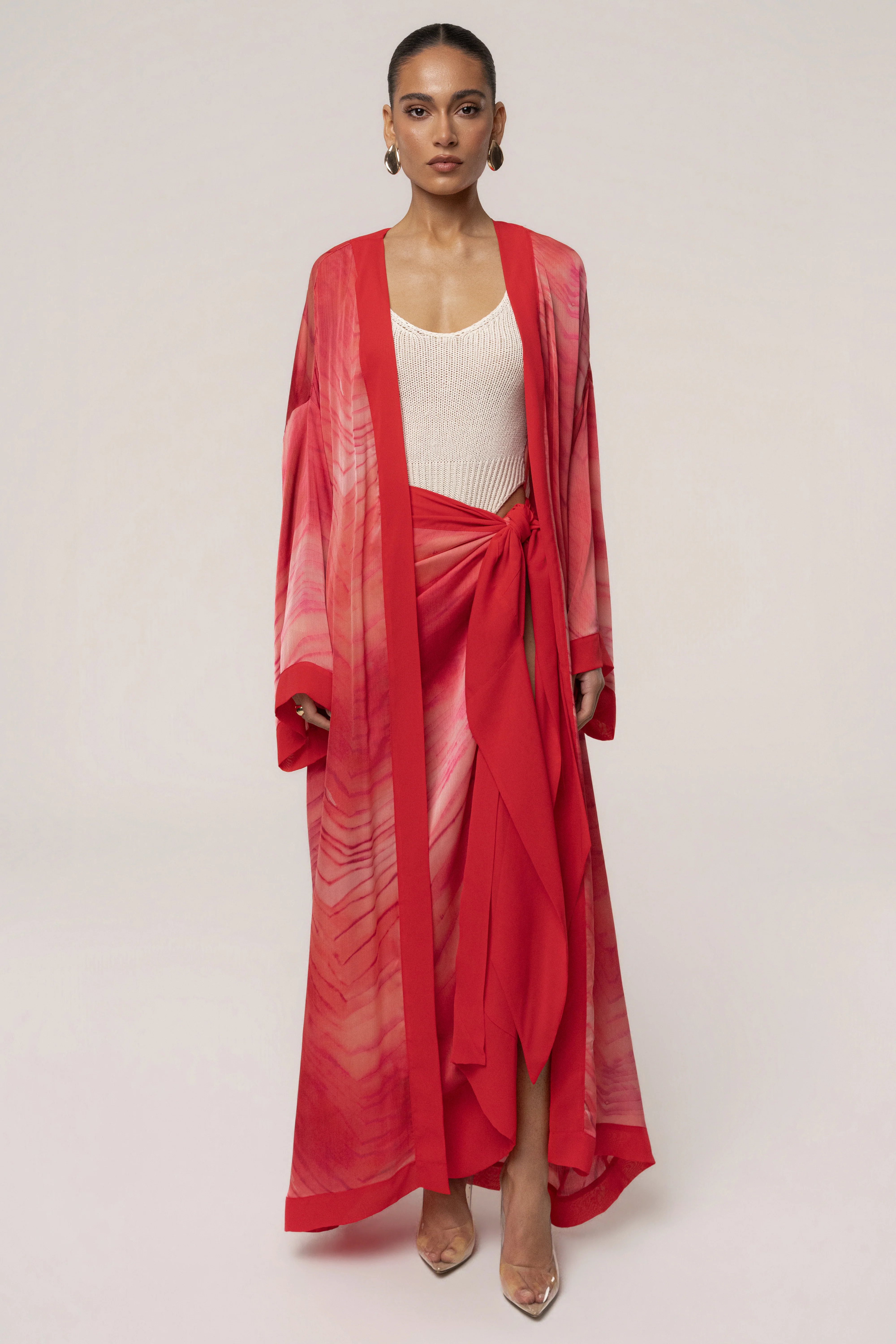 Red Bahía Wrap Skirt