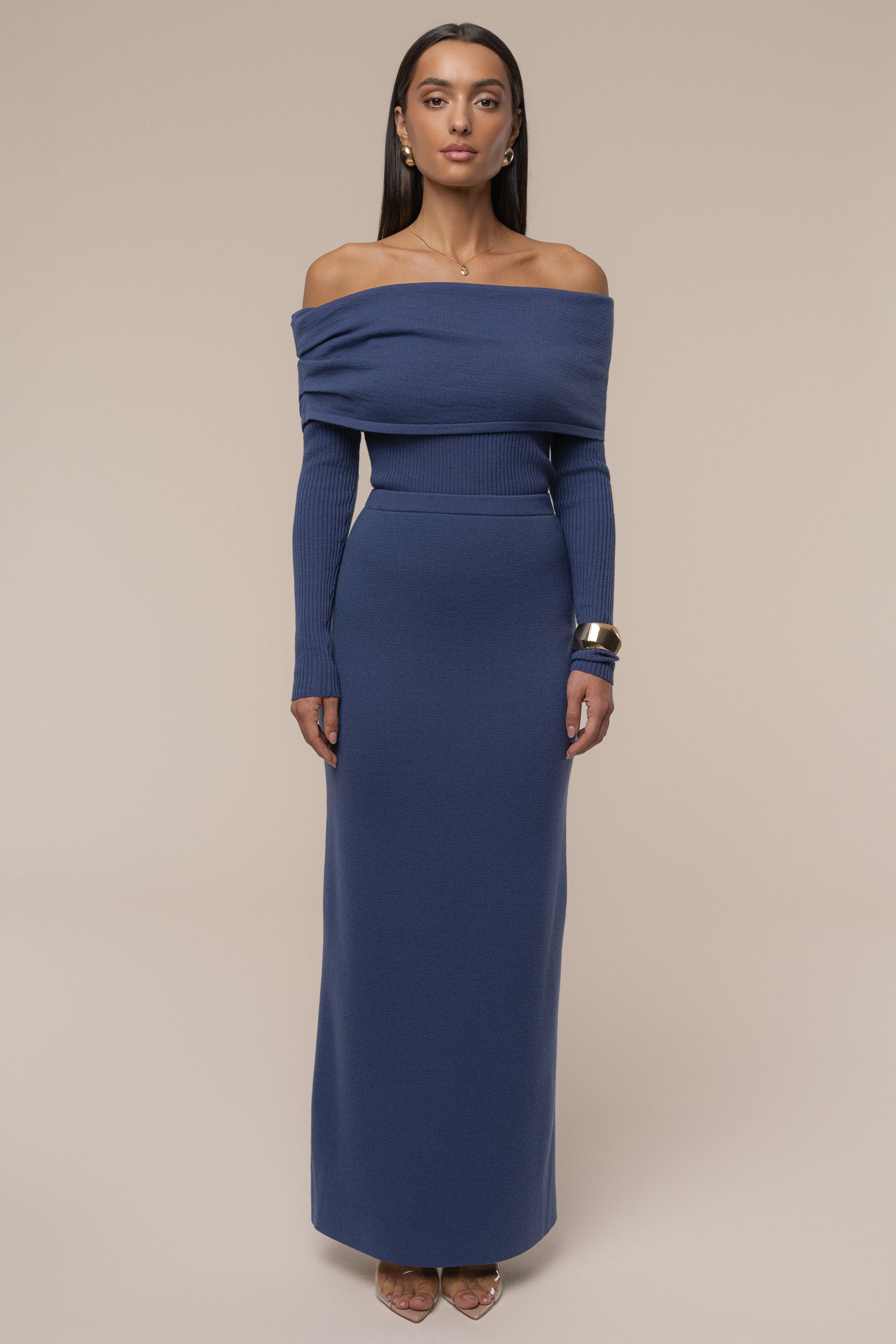 Dusk London Knit Maxi Skirt