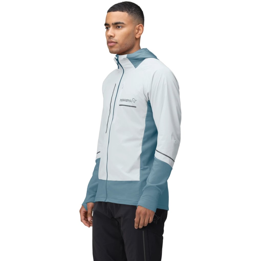 Norrona senja Alpha90 Zip Hood Jacket Men - Snow White