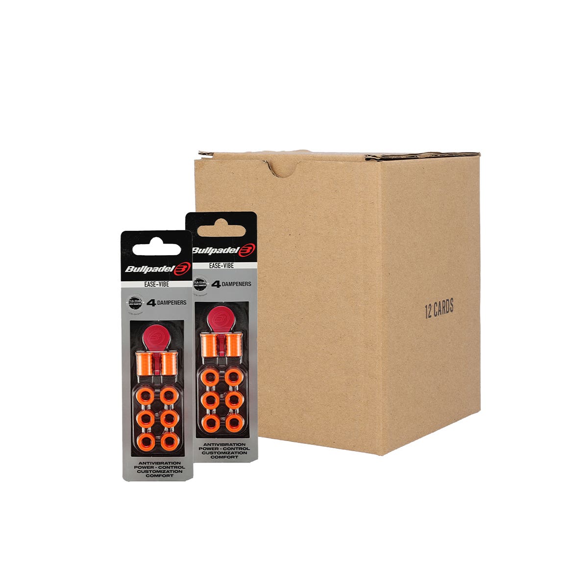 BOX 12 PCS - BLISTER (4 PCS) EASE VIBE ANTIVIBRATOR BULLPADEL ORANGE