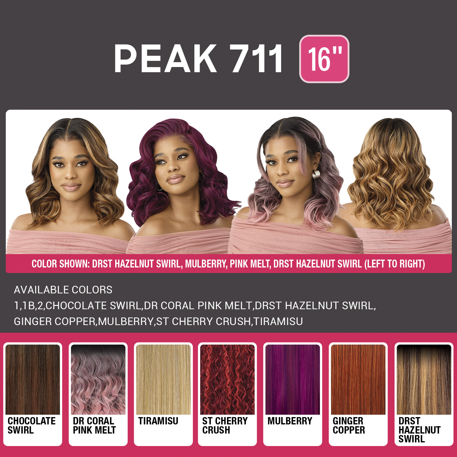 Outre HD Lace Frontal Wig Perfect Hairline Glueless Fully Hand-Tied 13X6 True Frontal Peak 711