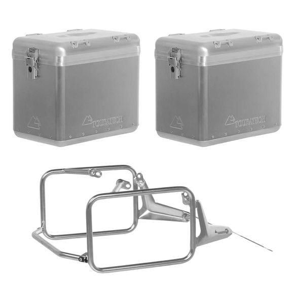 Touratech ZEGA Mundo 45/45 suitcase - Gray support included - AluminumBMW 1300 R 1300 GS - 2023 - 2026Ref: Trt01282A / 01-035-6120-0