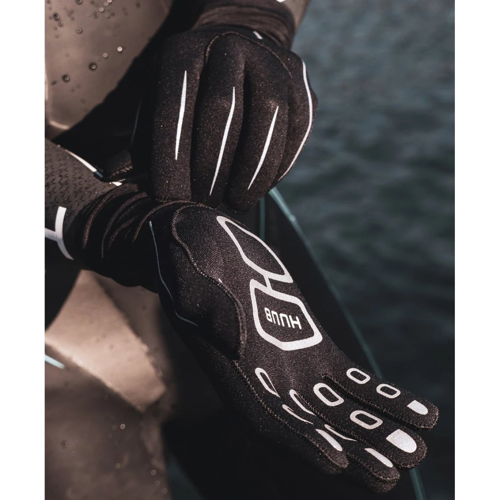HUUB Design Neoprene Swim Gloves - black/silver